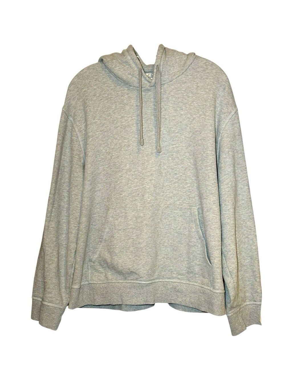 COS Structured Hoodie Pullover Sz XL Light Gray Thick Soft Kangaroo Pouch Ladies